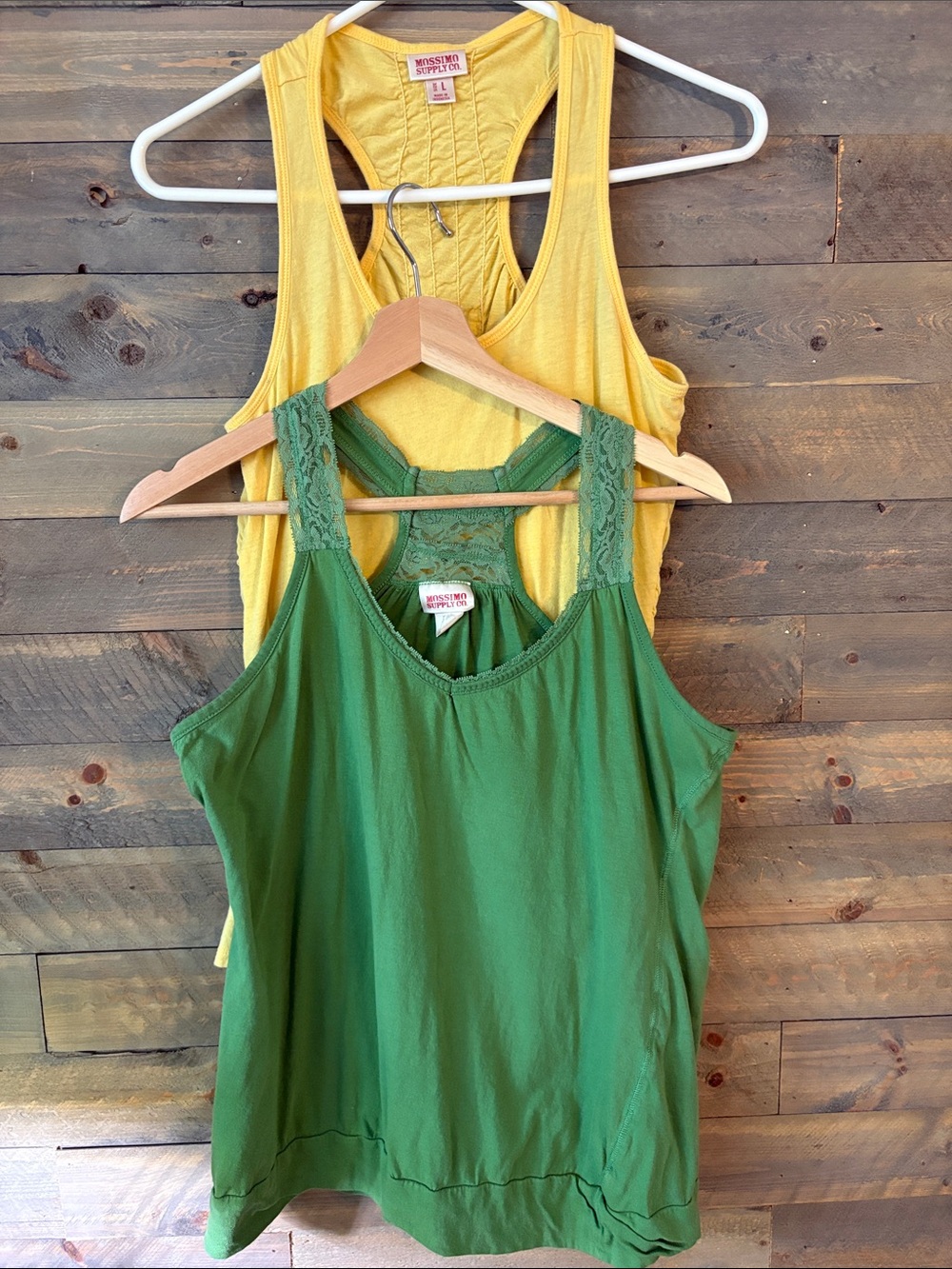 2 x summer-wear- Pair of Mossimo  racerback tanks - L